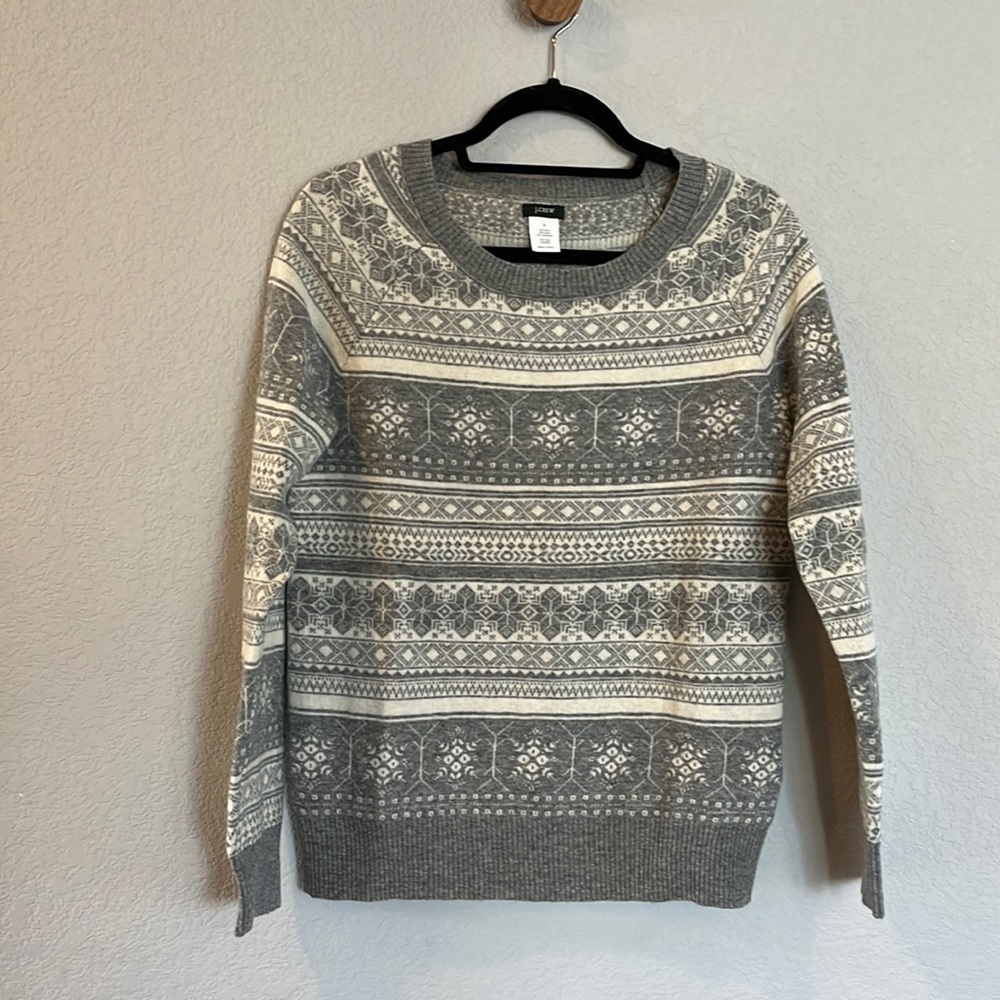 J.Crew. S. Gray and cream design. Like new